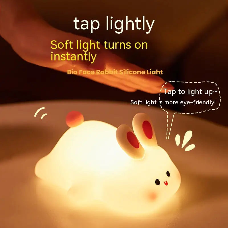 LumiBunny™ Touch Night Light – Soft Silicone LED Lamp