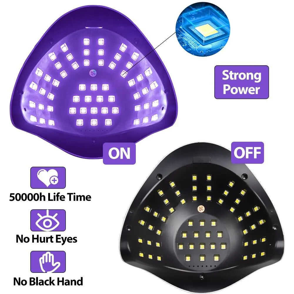 LumiNails™ Pro 220W UV LED Nail Dryer – Fast Gel Curing Lamp
