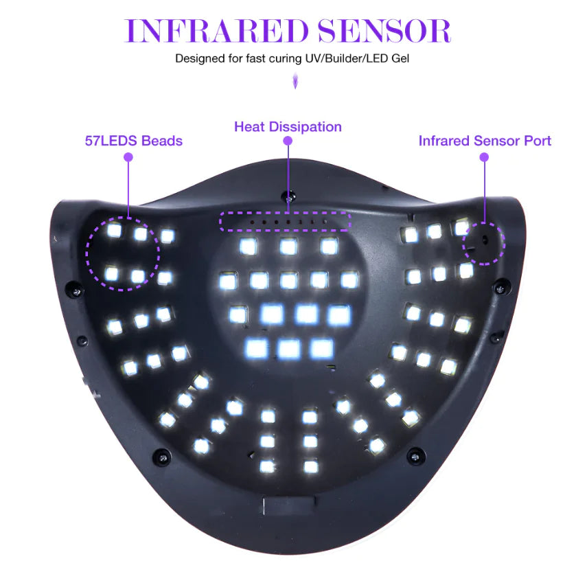 LumiNails™ Pro 220W UV LED Nail Dryer – Fast Gel Curing Lamp