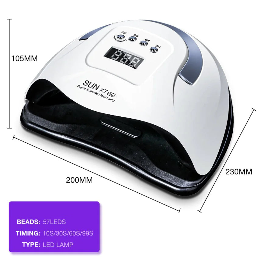 LumiNails™ Pro 220W UV LED Nail Dryer – Fast Gel Curing Lamp