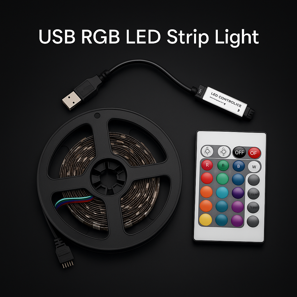 GlowStrip USB – RGB LED Strip Light with Remote Control