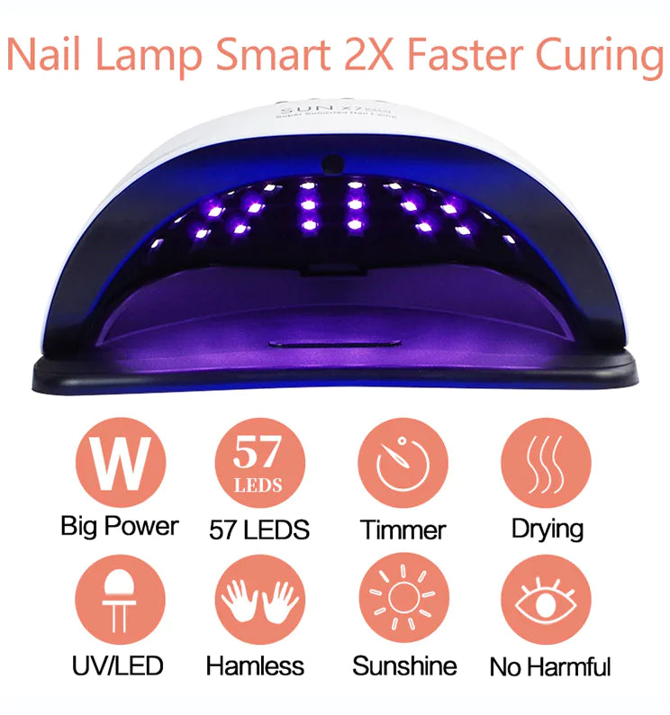 LumiNails™ Pro 220W UV LED Nail Dryer – Fast Gel Curing Lamp