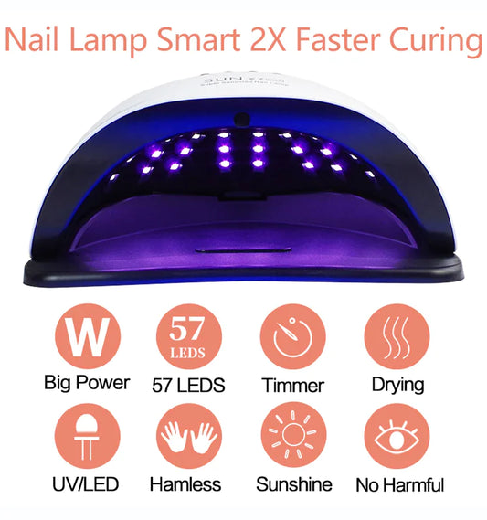 LumiNails™ Pro 220W UV LED Nail Dryer – Fast Gel Curing Lamp