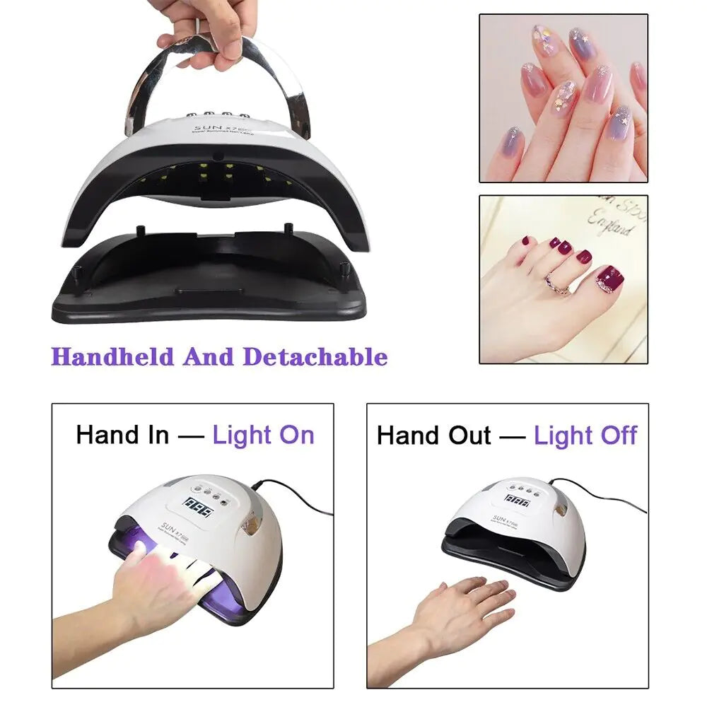 LumiNails™ Pro 220W UV LED Nail Dryer – Fast Gel Curing Lamp